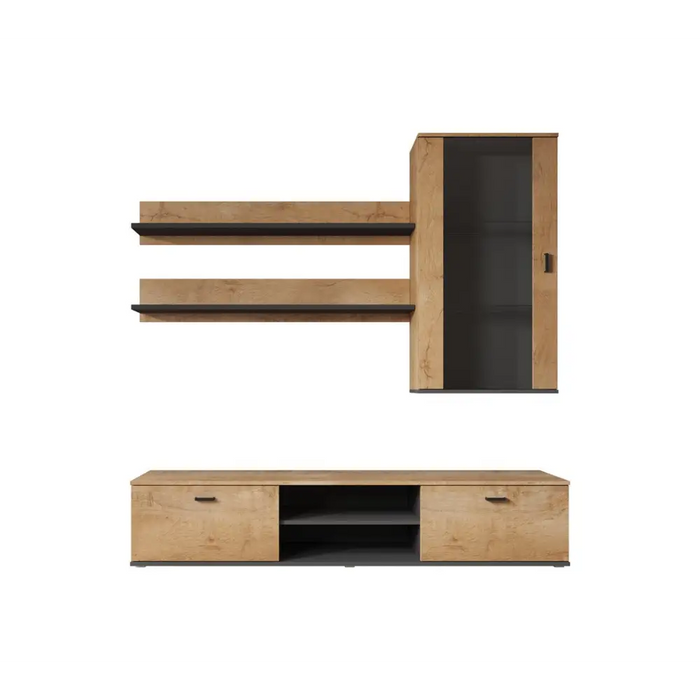 Комплект Cama SOHO 5 (шкаф RTV180 + шкаф + рафтове) дъб