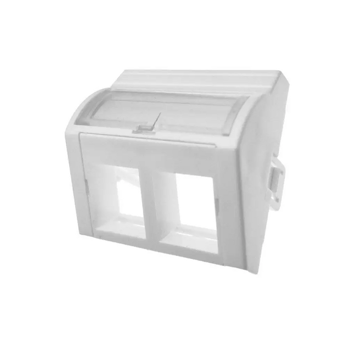 Преходник 45x45 2xRJ45 (изпъкнал ъгъл) ALANTEC