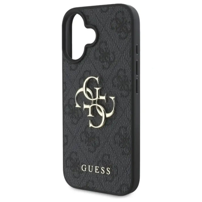 Калъф Guess 4G с голямо лого за iPhone 16 Plus - черен