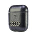 Кожен калъф Audi с голямо лого за AirPods 1 / 2 - черен