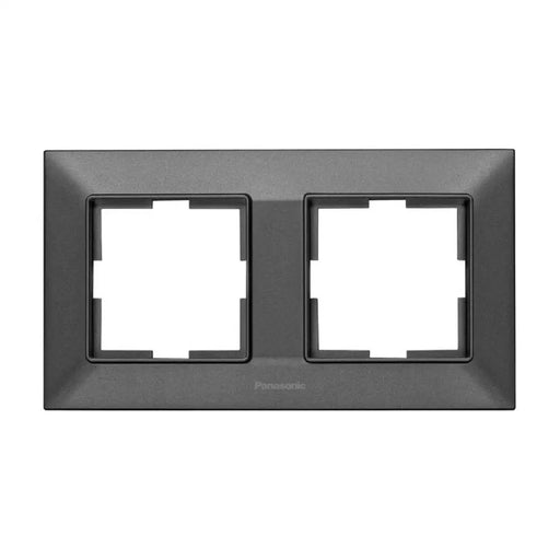РАМКА ДВОЙНА ХОРИЗОНТАЛНА ТЪМНОСИВА PANASONIC Arkedia Slim