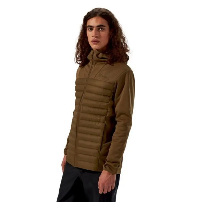 Мъжко хибридно яке Berghaus Vaskye с качулка размер L кафяво