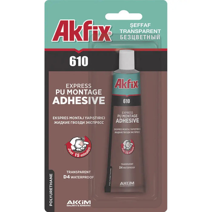 БЕЗЦВЕТНО ПОЛИУРЕТАНОВО ЛЕПИЛО PU EXPRESS 610 50 ML AKFIX