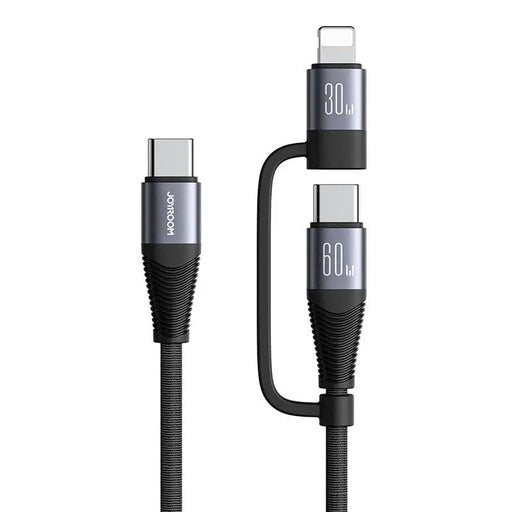 2в1 кабел Joyroom SA37-1T2 2х USB-C 1x Lightning 60W 1.2m