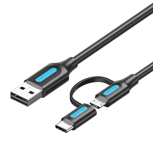 2в1 кабел Vention CQDBF USB 2.0 към USB - C/Micro