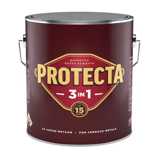 3 В 1 ЕМАЙЛЛАК 2.5 L ЧЕРЕН ЦВЯТ PROTECTA