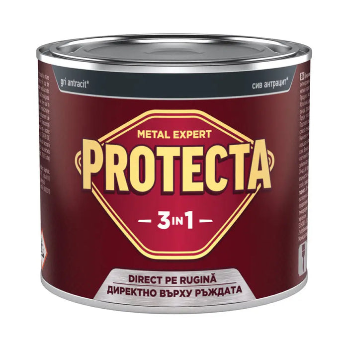 3 В 1 ЕМАЙЛЛАК 500 ML ЦВЯТ СИВ АНТРАЦИТ PROTECTA PROTECTA