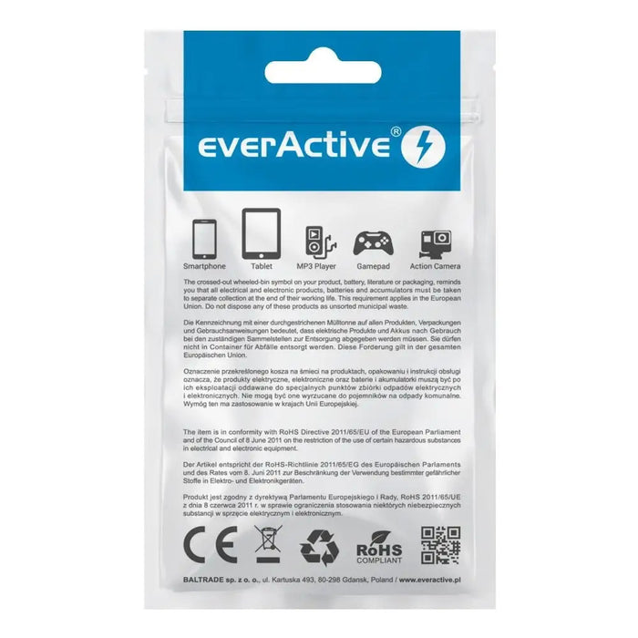 everActive кабел micro USB 1m - Черен оплетен бързо