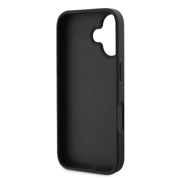 Кожен 4G калъф Guess Triangle Strass MagSafe за iPhone 16