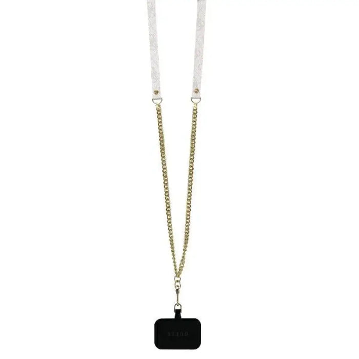 Guess кожен калъф с метално лого Strass Crossbody за iPhone