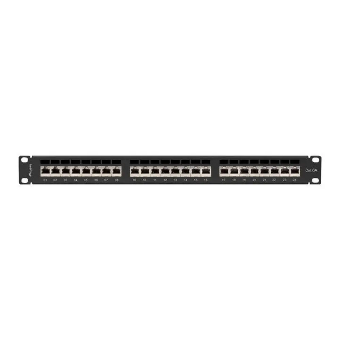 Пач панел Lanberg 24 порта 1U 19’’ CAT.6a ftp с кабелен