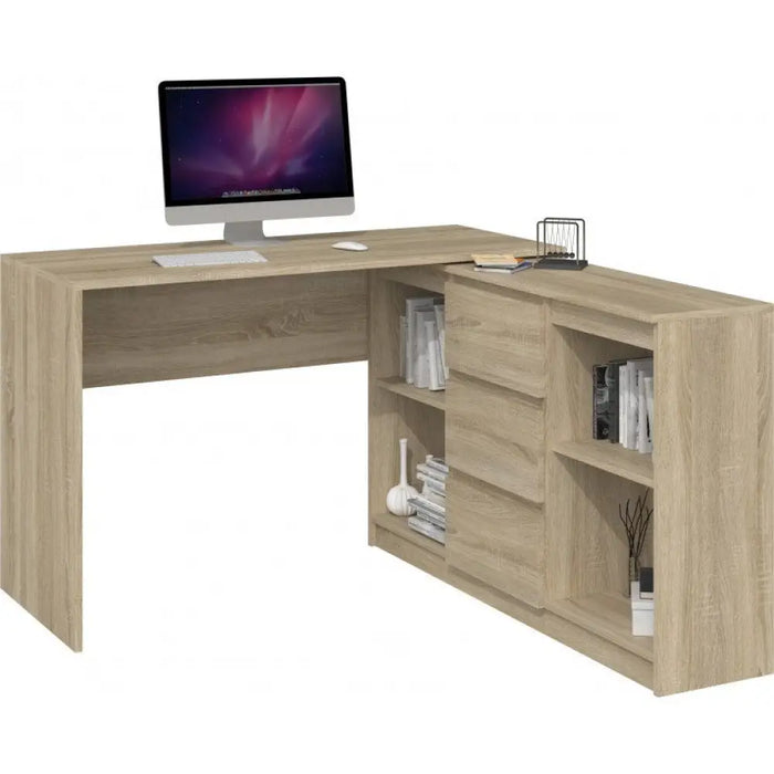 Бюро за компютър Topeshop BIURKO PLUS SONOMA цвят дъб