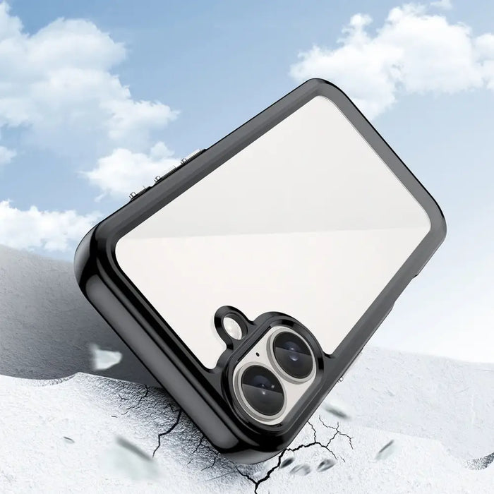 Калъф Outer Space за iPhone 16e с гъвкава рамка - черен