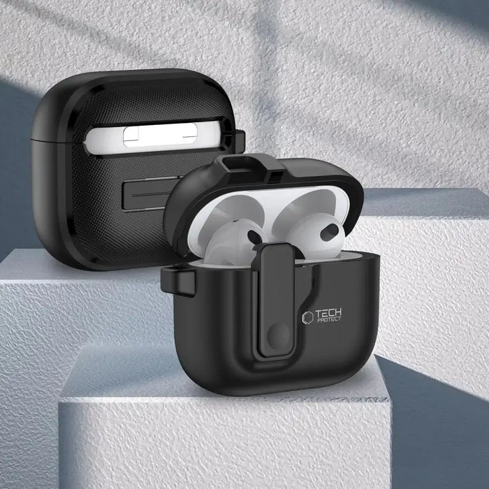 Тънък калъф Tech-Protect за AirPods 4 - черен