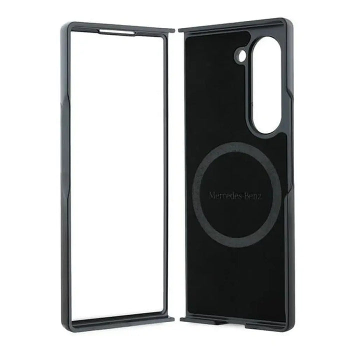 Кожен калъф Mercedes MagSafe имитация на дърво за Samsung