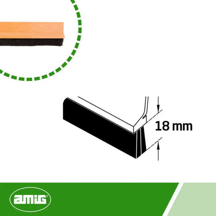 УПЛЪТНЯВАЩА ЧЕТКА ЗА ВРАТА 1 M ДЪБ AMIG
