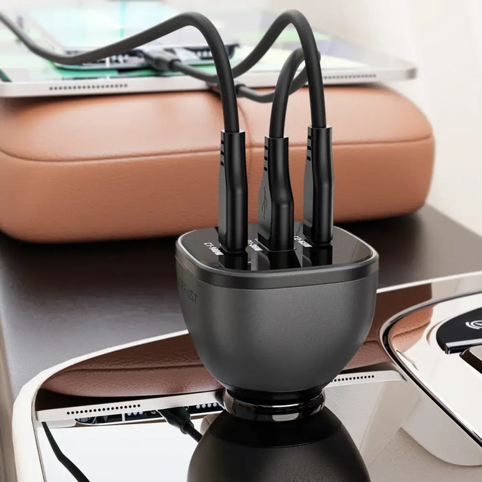 Зарядно за кола Acefast B14 165W 2x USB-C 1x USB-A - черно