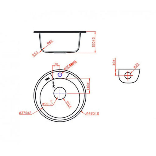ГРАНИТНА КУХНЕНСКА МИВКА INTER CERAMIC ICK 8301 Ф49Х19.5