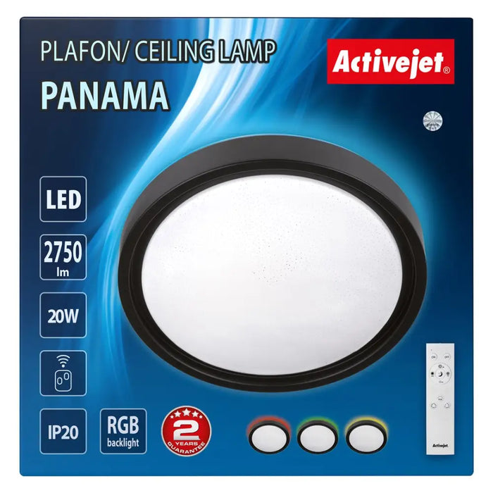 Модерен LED димируем плафон за таван Activejet PANAMA RGB