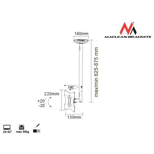 Поставка за телевизор MacLean MC-504A S 23’’ 42’’ 30 Kg