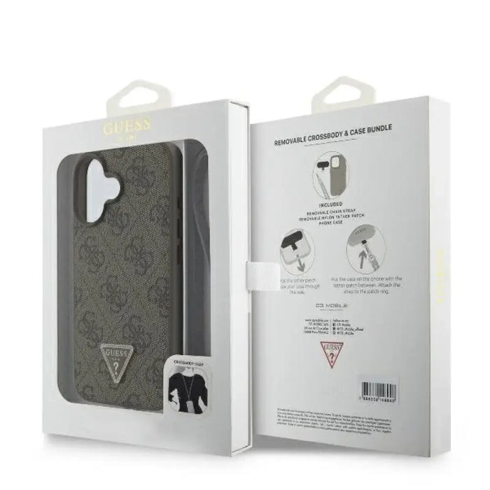 Guess кожен калъф с метално лого Strass Crossbody за iPhone