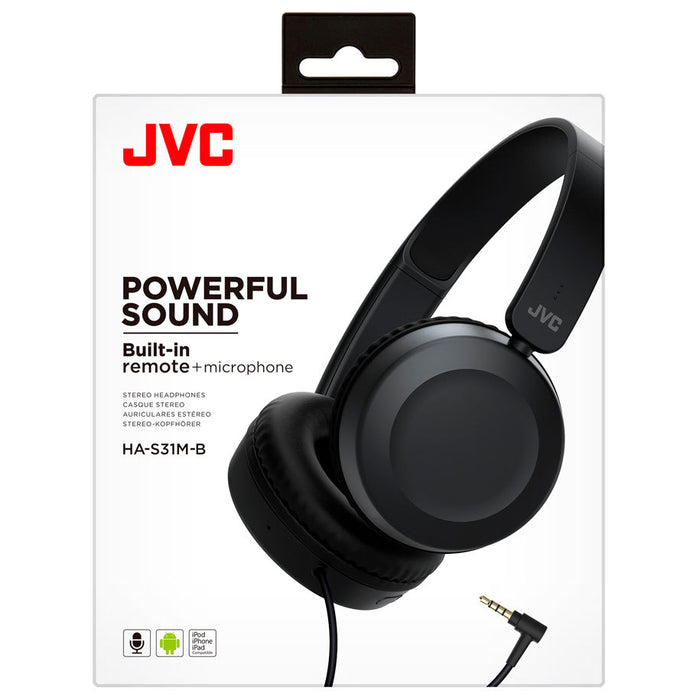 Слушалки JVC HA-S31M-B-EX Черен (1 броя)