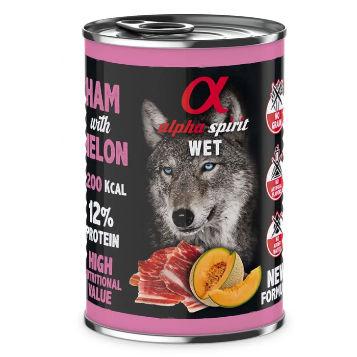 ALPHA SPIRIT WET Хам с пъпеш – Мокра храна за кучета – 400гр