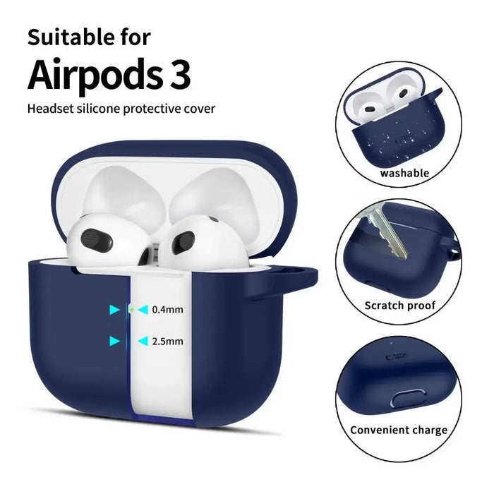 Силиконов калъф Tech-Protect за Apple AirPods 3 - син