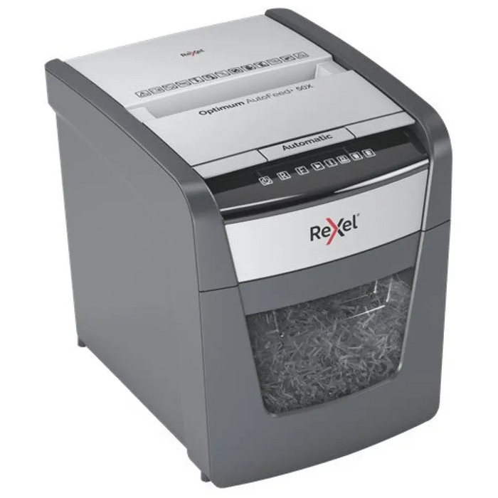 Шредер за хартия Rexel Optimum AutoFeed + 50X Кръстосано