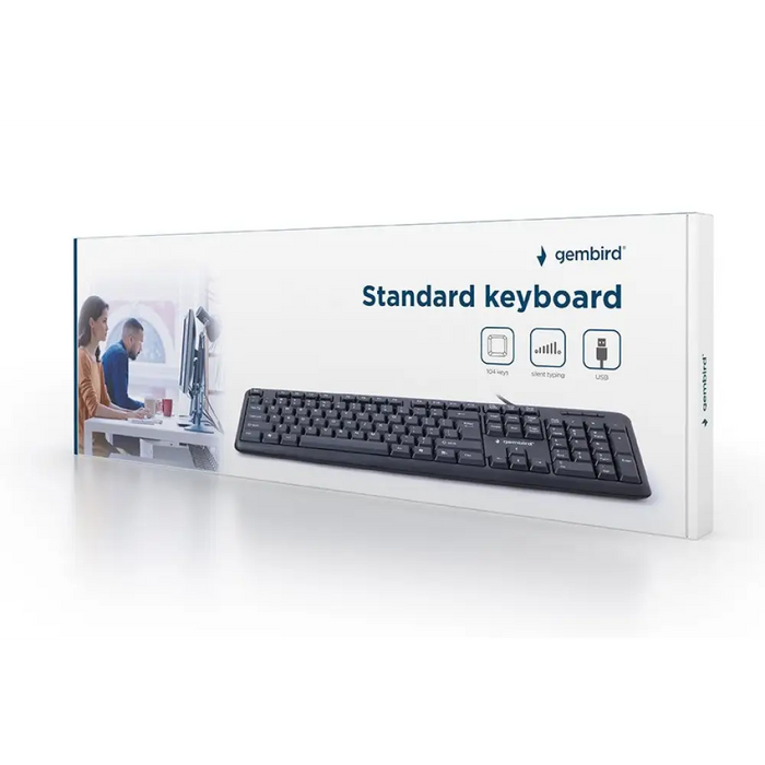 Gembird KB-U-103-RU клавиатура Office USB QWERTY английски