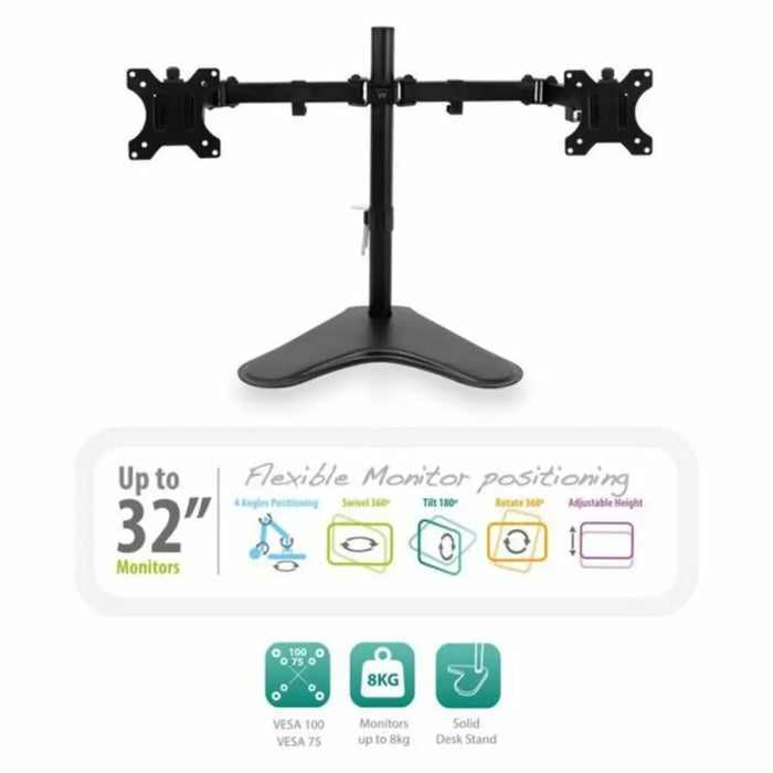 Поставка за телевизор Ewent 13’’-32’’ 2 x 8 kg Черен