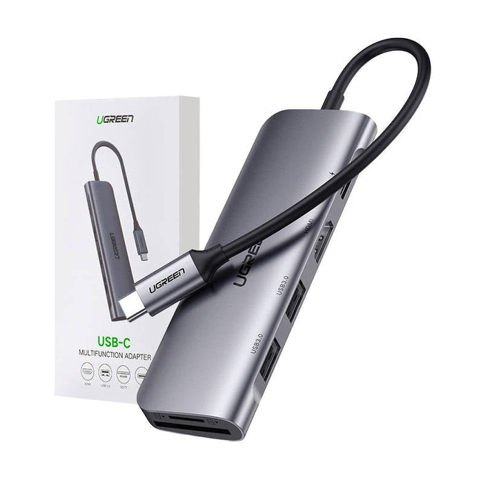 Хъб UGREEN CM195 USB-C към HDMI 2x USB-A 3.0 SD/TF PD