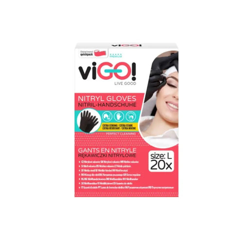 ДОМАКИНСКИ РЪКАВИЦИ НИТРИЛНИ L PREMIUM VIGO - ЧЕРНИ