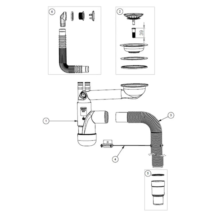 СИФОН ЗА ЕДНОКОРИТНА МИВКА FAT 22-61