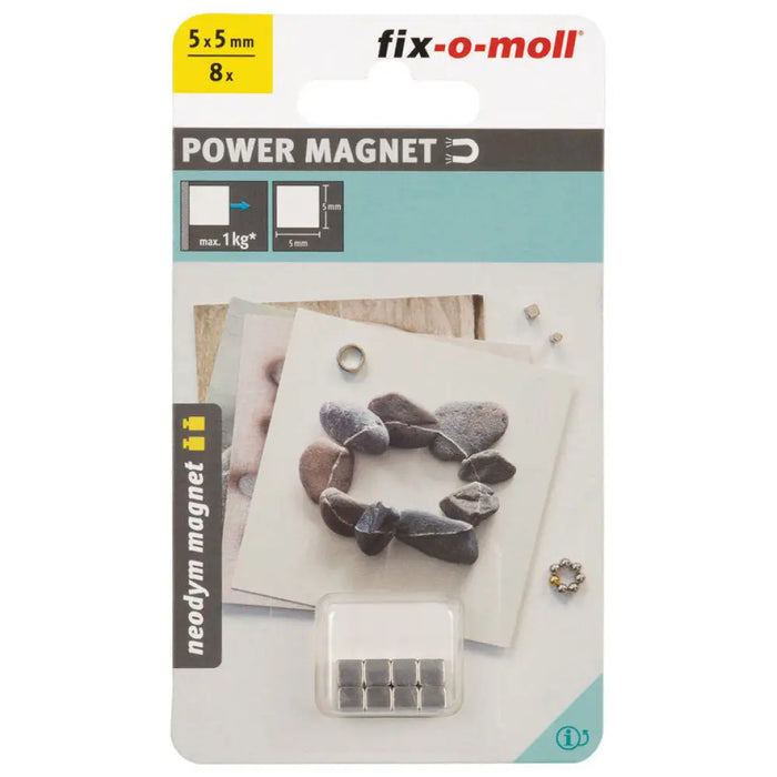 НЕОДИМОВ МАГНИТ КУБ 5X5 ММ 8 БР FIX-O-MOLL