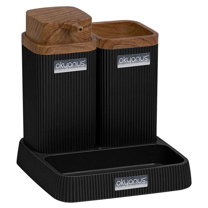 ДОЗАТОР ЗА САПУН ПОСТАВКА ЗА ЧЕТКА ЧЕРЕН EMIR