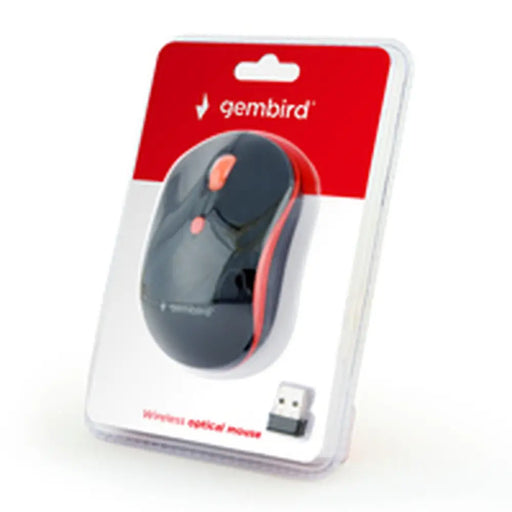Безжична мишка GEMBIRD MUSW-4B-03-R Черен/Червен (1 броя)