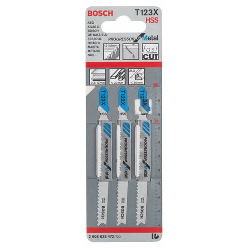 НОЖ ЗА ПРОБОДЕН ТРИОН 3 БРОЯ BOSCH T 123 XF