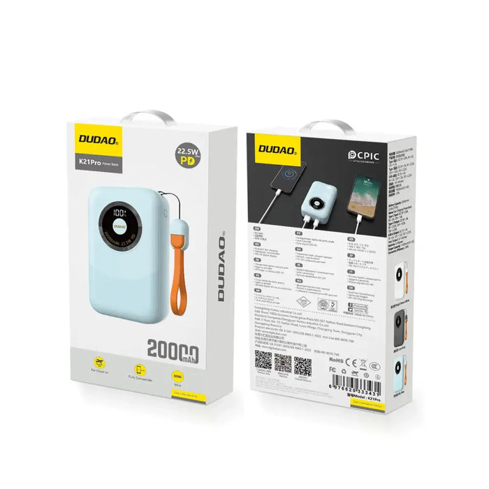 Преносима батерия Powerbank Dudao K21Pro Mini 20000mAh