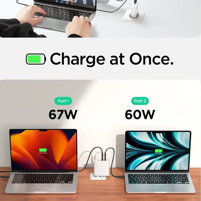 Зарядно устройство Spigen ArcStation Pro + USB-C 140-W
