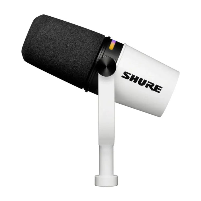 Shure MV7 + -W - трибуна/вокален микрофон с XLR/USB-C