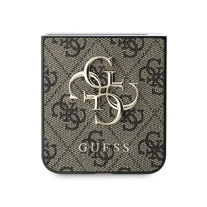Кожен 4G метален лого калъф Guess за Samsung Galaxy Z Flip