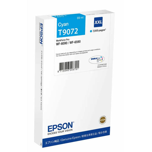 Оригиална касета за мастило Epson C13T907240 Синьо-зелен