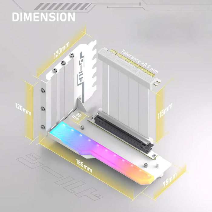 Брекет за вертикален монтаж на GPU EZDIY-FAB RGB PCIe 4.0