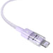 Кабел за бързо зареждане Baseus Gem USB to IP 2.4A 2 м Лилав