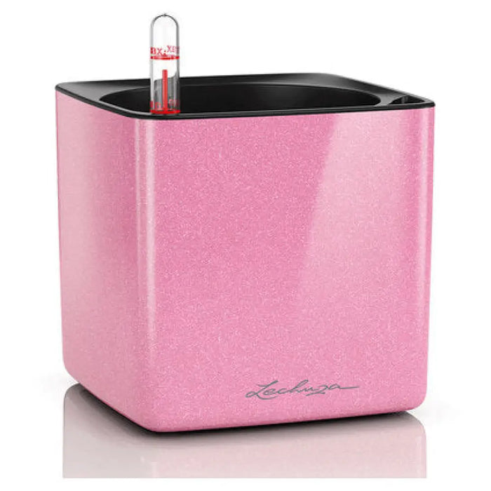 КАШПА 14X14CM С НАПОИТЕЛНА СИСТЕМА LECHUZA CUBE GLOSSY