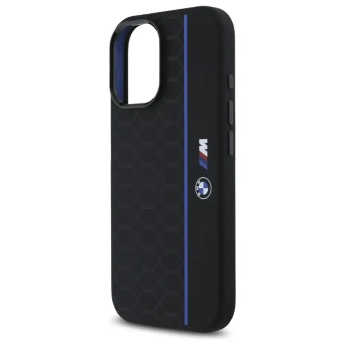 Силиконов калъф BMW Hexagon Blue Line MagSafe за iPhone 16