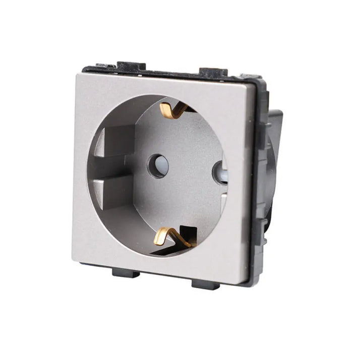 КОНТАКТ С ДЕТСКА ЗАЩИТА МЕХАНИЗЪМ СИВ LUXON