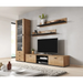 Комплект Cama от два рафта 125см SOHO дъб левкас/черен