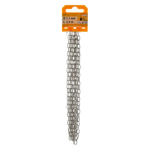 СТОМАНЕНА ВЕРИГА НИКЕЛ 1.1 MM 2.5 M SUKI